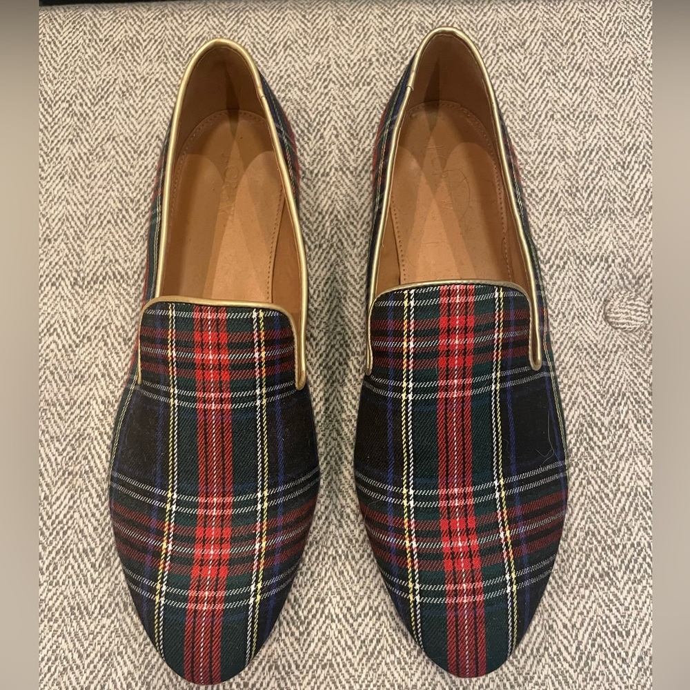 JCrew Tartan Loafers